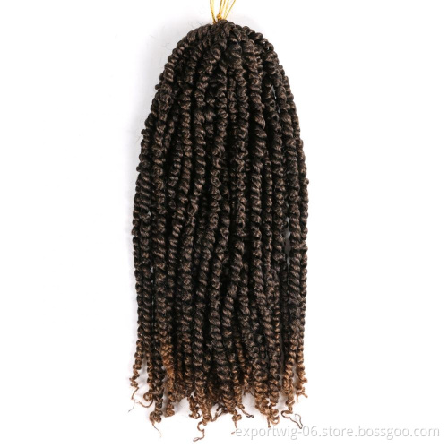 Passion twist crochet braiding hair synthetic crochet braid extension pre twisted passion twist
